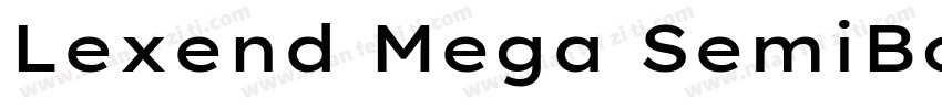 Lexend Mega SemiBold字体转换